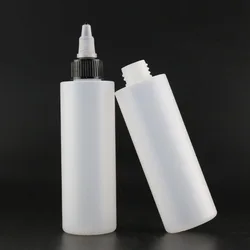 2oz 4oz 6oz 8oz 10oz 16oz 500ml Cylinder Natural Clear HDPE Plastic Soft Squeeze Bottle with  Twist Top Spout Cap