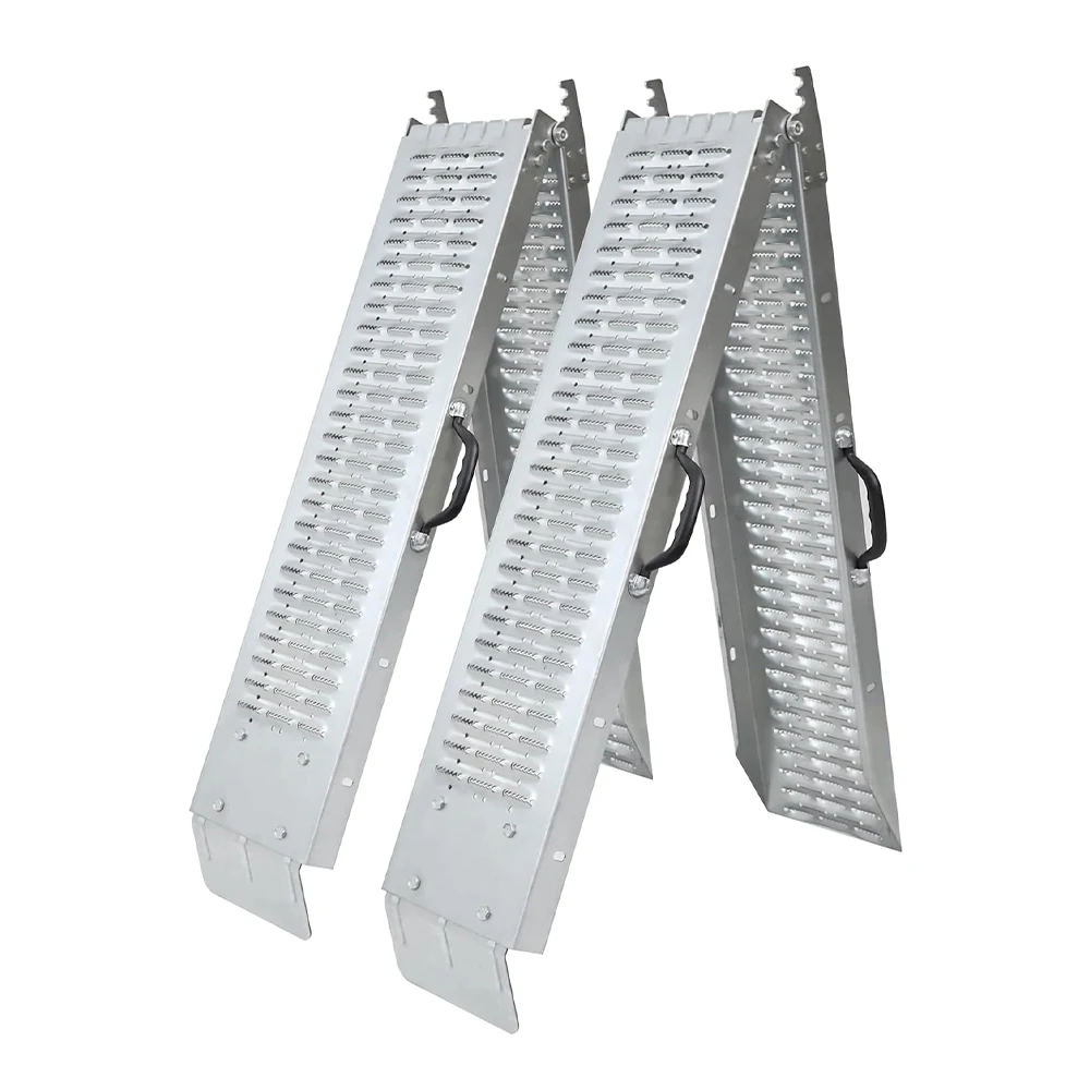 Heavy Duty Foldable Steel Truck Trailer Loading Ramps ATV 4WD Car Ramps for Bike, Wheelchairs
