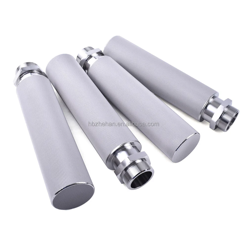 Ss Candle Sintered Micro Porous Gas Filter element Stainless Steel Metal
