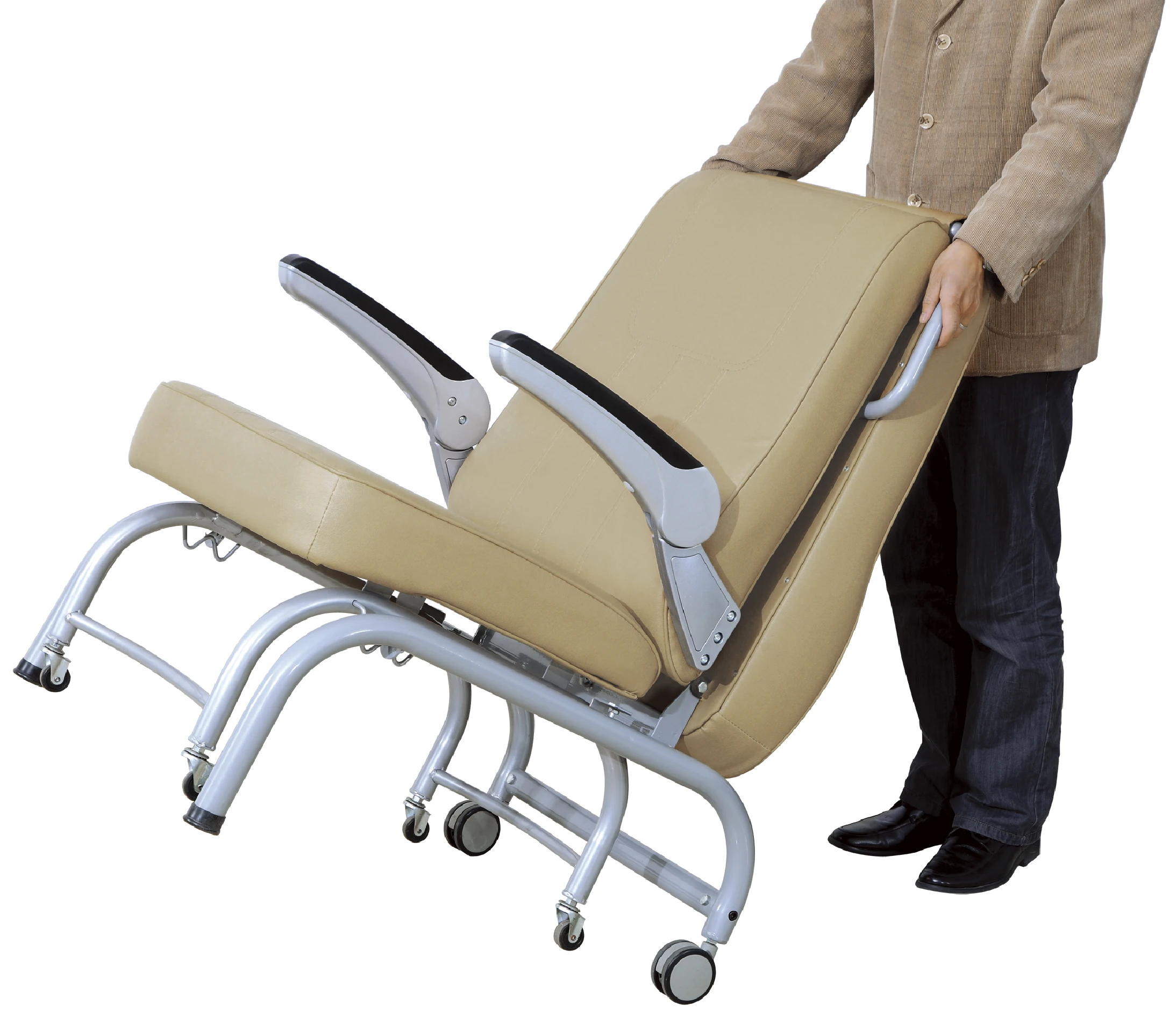EU-035 Luxurious Hospital Reclining Attendant Sleeping Bed Patient Accompany Chair For Patient Room