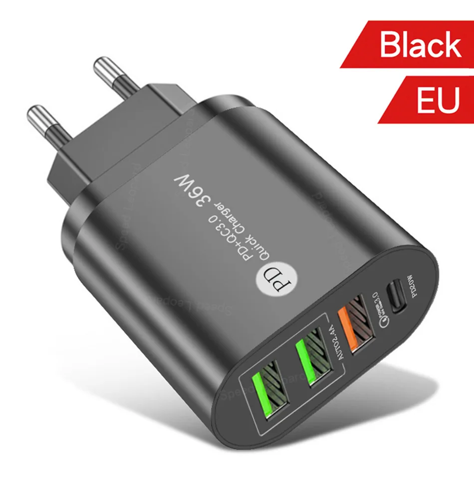 Новый дизайн Лидер продаж PD20W/QC3.0 + 2.4A3USB Быстрая зарядка для путешествий многофункциональное зарядное устройство Apple Samsung Huawei в 2021