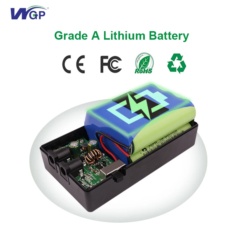 WGP бесплатный образец 18650 резервное питание батареи онлайн DC 12V 2A мини UPS для модема DVR WiFi маршрутизатор CCTV камера