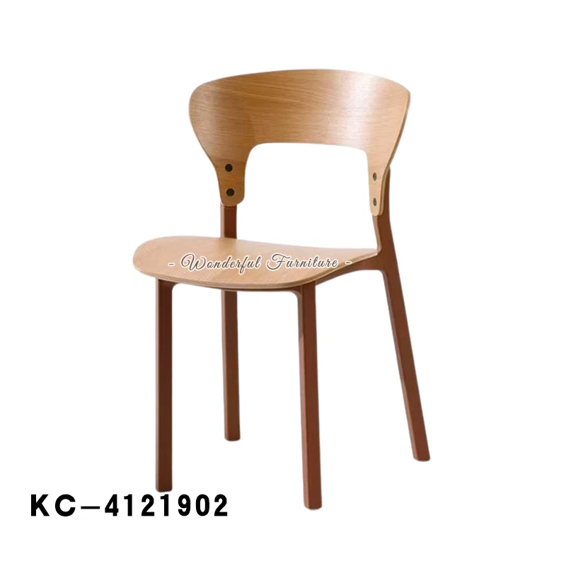Restaurant Furniture Wooden Dining Chair for Events Modern Plastic With Wood Legs