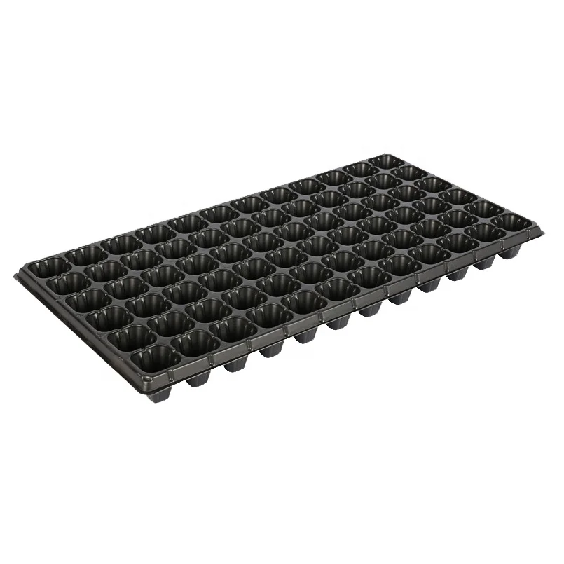 Plastic Nursery  Factory Price 72 Cell Seedling Trays Plastic PS Outdoor Plant Seeding Tray
