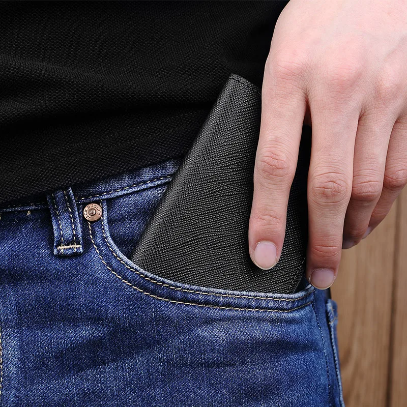 WILLIAMPOLO business portable fashion mini slim wallet credit card holders for men