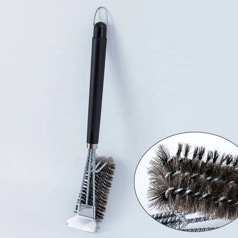 BBQ Cleaner Accessories BBQ Grill Cleaning Brush Stainless Steel Grill Brush and Scraper