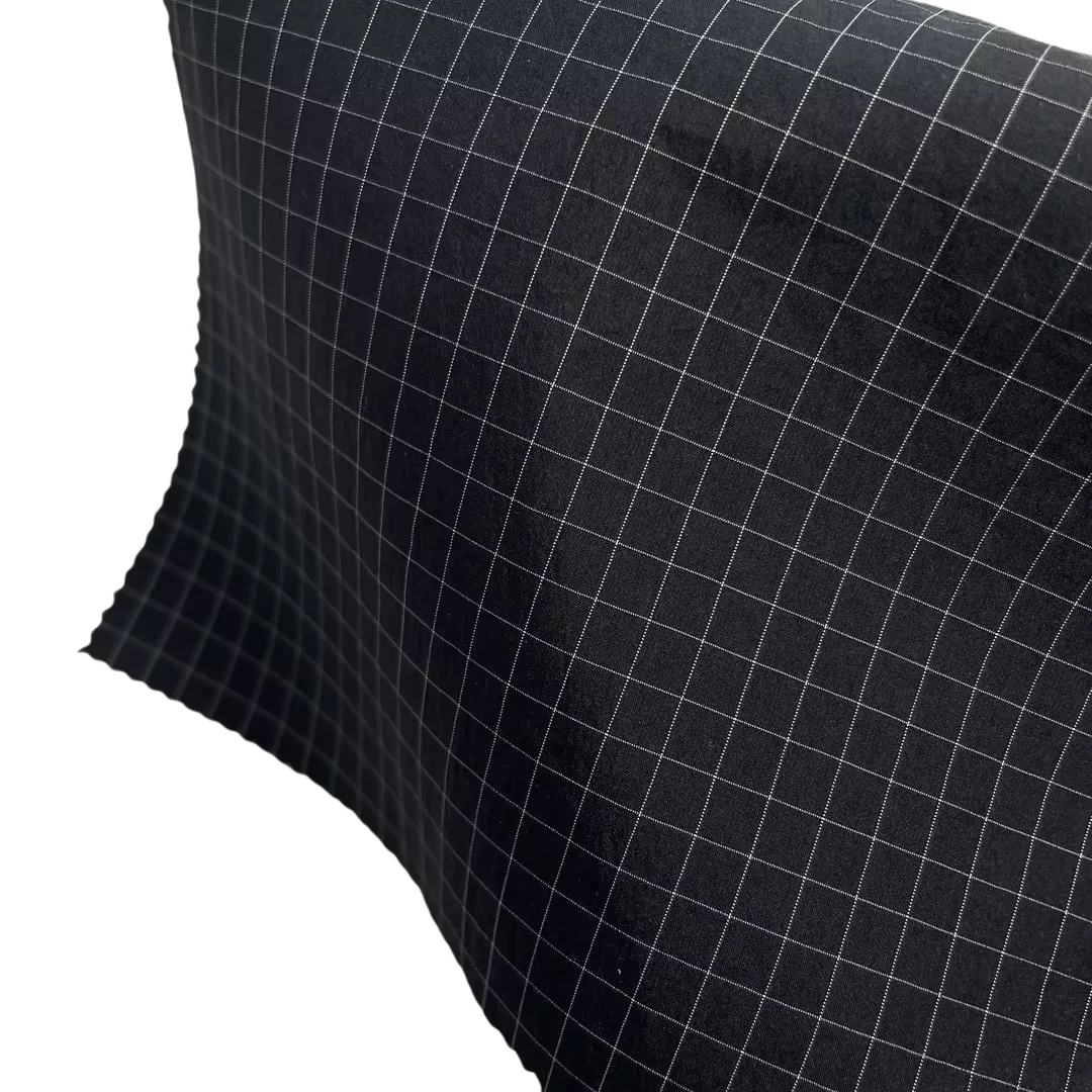 High Quality Permanent Antibacterial 0.5 Plaid Recycled 98%Nylon 2%Polyester Fabric For Urban Casual Garments