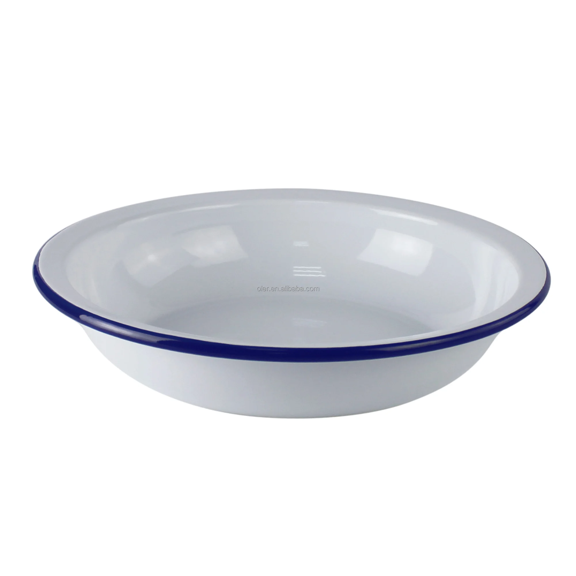 Food Grade Restaurant Tableware Enamel Dinner Plate Custom Rounded Pumpkin Pie Dish