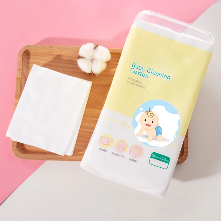 Organic Baby Pee Poo Cleaning Wipes  Pure Cotton Disposable Diaper Changing Cleaning Cotton Pad