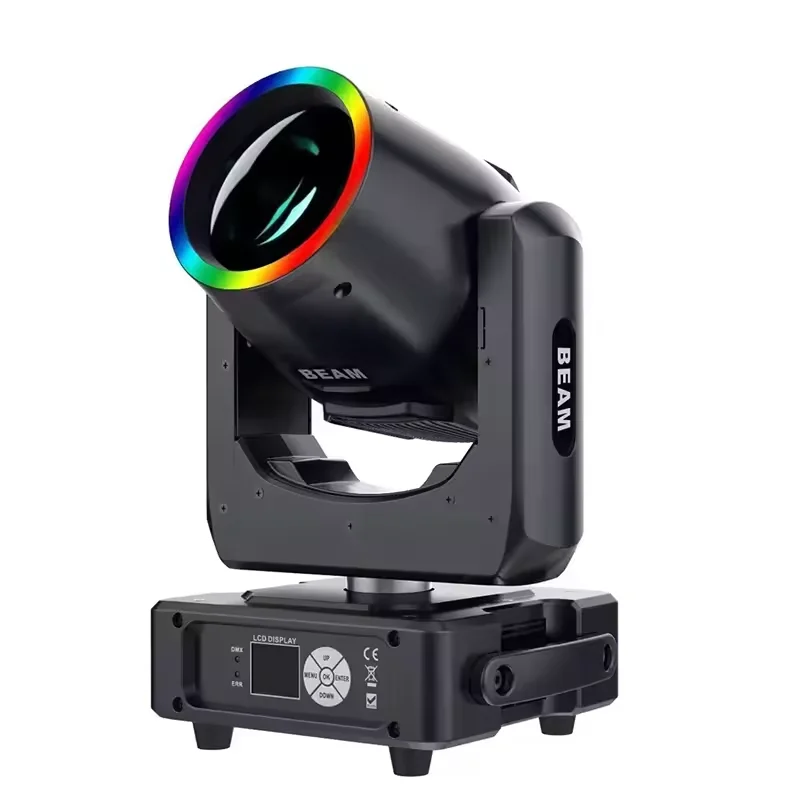 Double Prism Mini beam 230 moving head stage light beam 7R 230W with led ring effect