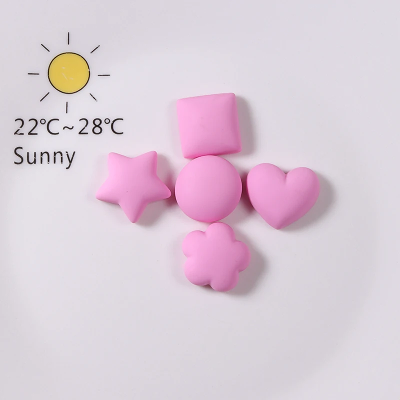 hot sale resin charms heart Valentine cabochon mix shape resin flatback slime beads