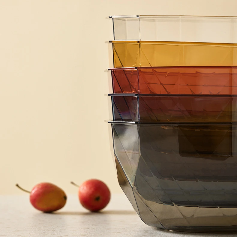 Wholesale Plastic Bowl Transparent Clear Plastic Mixing Salad Bowls Large Capacity Ice Cream Bowl Plastic