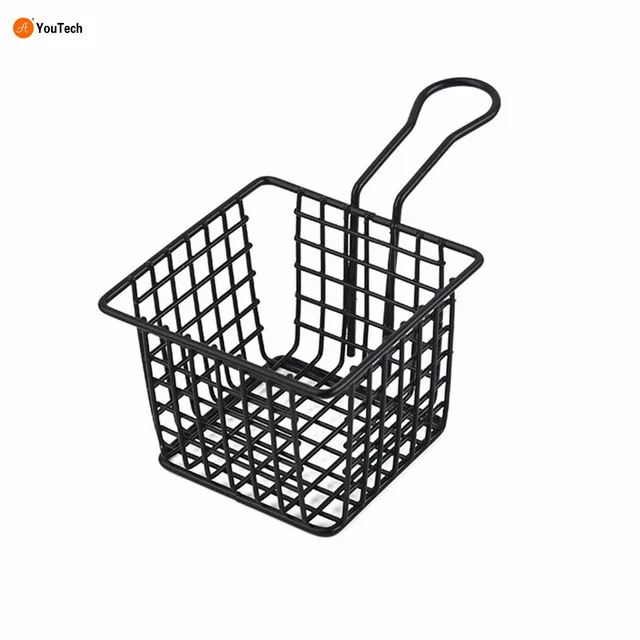 French Fries Basket Snack Bucket Chip Fried Chicken Storage Basket Food Frying Basket Oil Strainer Creative Tableware Container