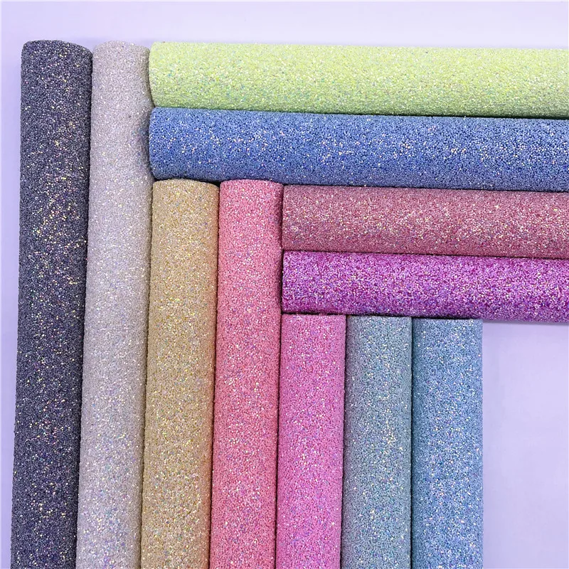 Wholesale Shiny Chunky Glitter Fabric For Hairbows DIY Craft Product Bags