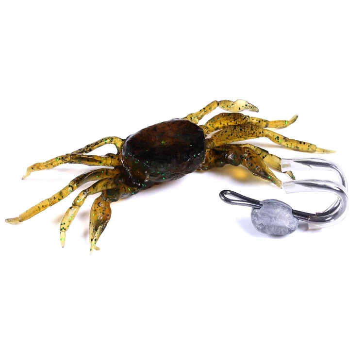 custom artificial Silicone sea realistic ice deep diving jigging trolling baits plastic saltwater crab soft lures fishing