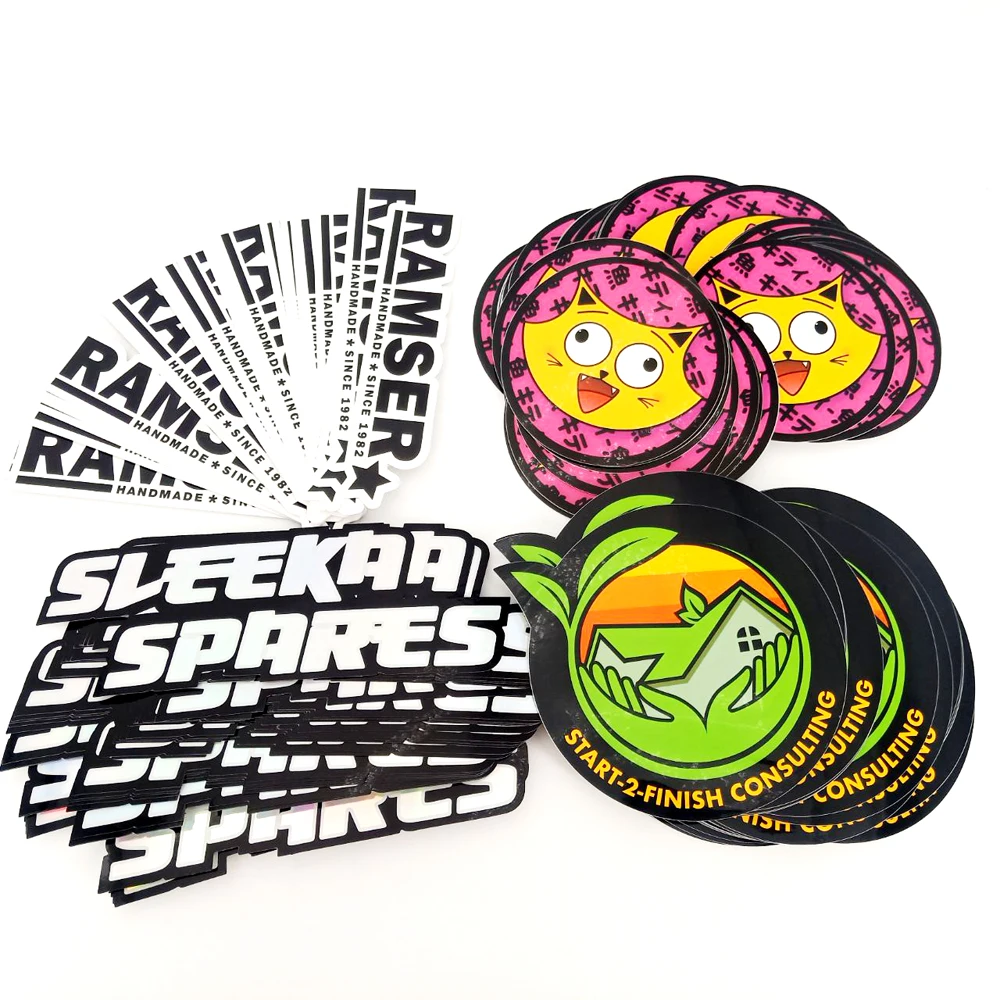 Custom printed Cartoon car window full Body cut out vinyl lettering decorative transfer decals pvc sticker pack