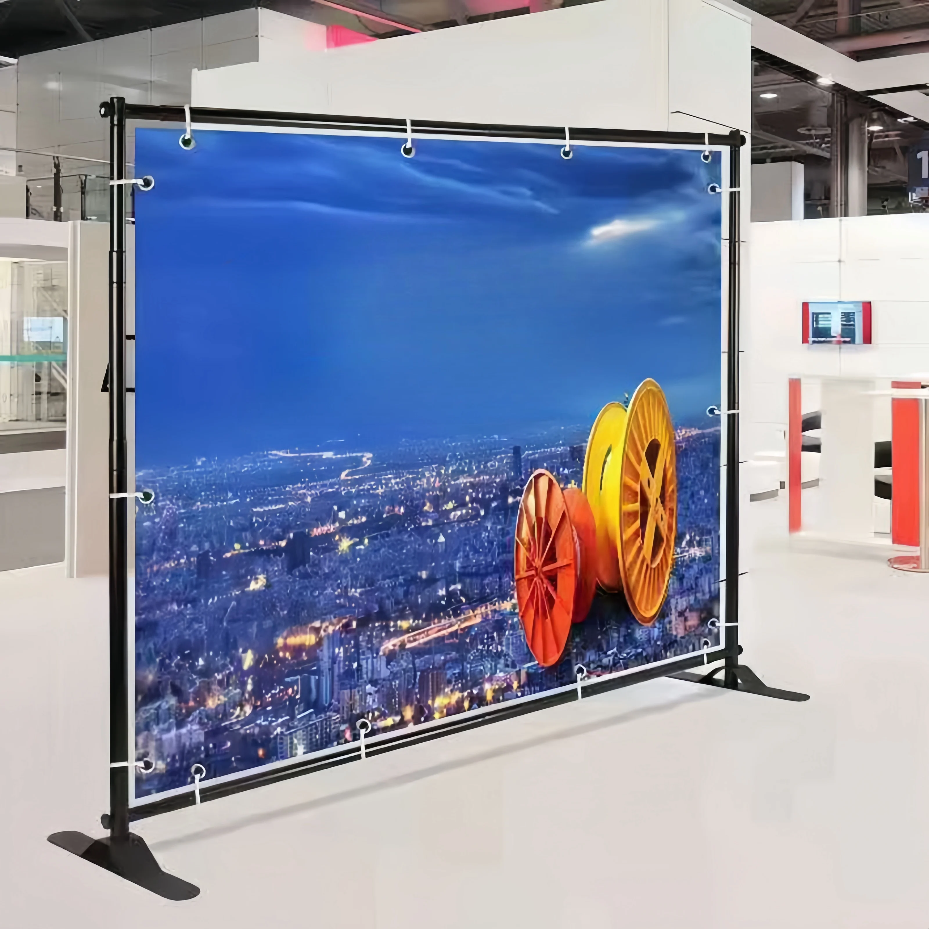 Display Background Backdrop Banner Stand Adjustable Telescopic Trade Show Metal Backdrop Stand