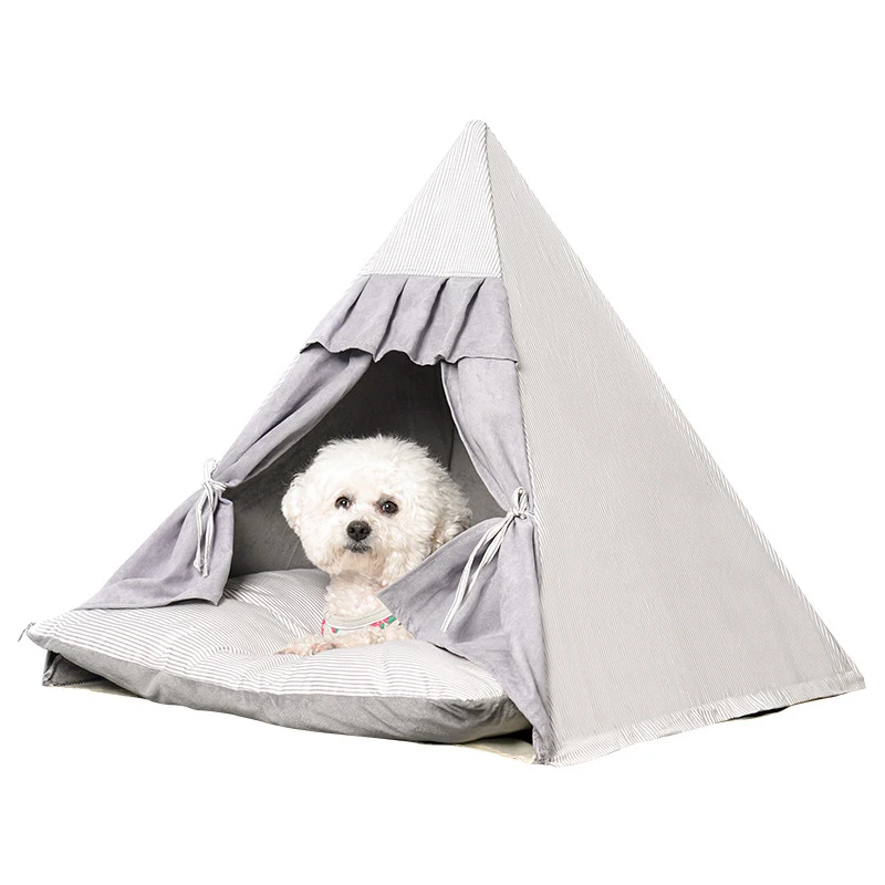 Relaxlines cat tent foldable waterproof outdoor striped triangle dog pet tent bed
