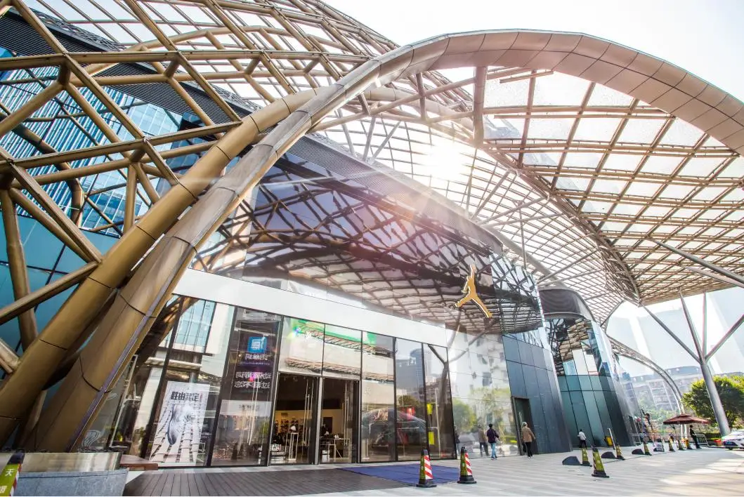 ETFE Tensile Fabric Roof Membrane Structure Shade Commercial Center Shade