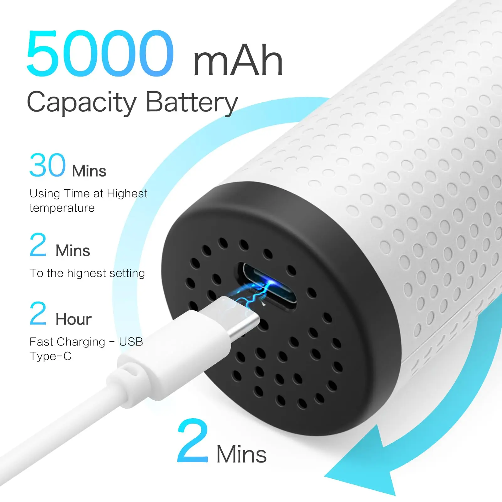 Super capacity battery 5000mah professional negative ion ceramic heating hair care hand straightener conveniently put in bag