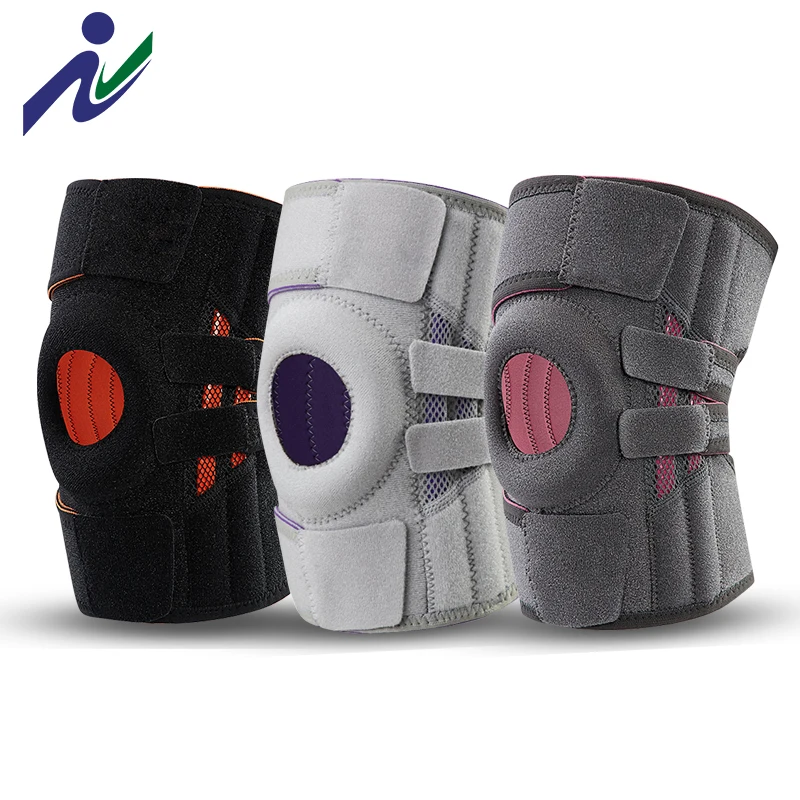 Orthopedic neoprene knee stabilizer medical adjustable arthritis knee brace support with open patellar
