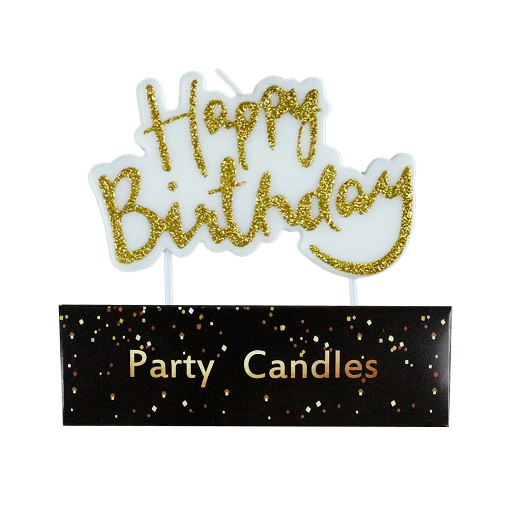 Luxury letter brand birthday party cake decorated candles