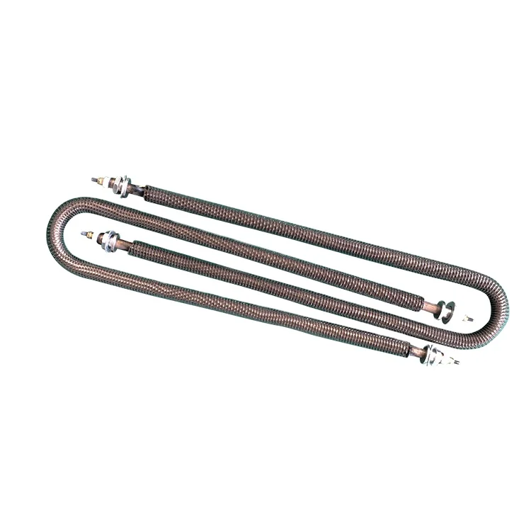 High power u type stainless steel finned tubular heater electric heating element