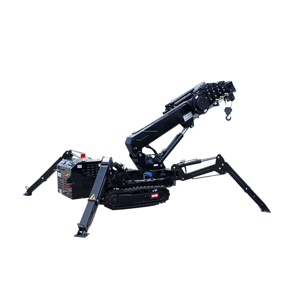 Construction Use 360 Degree Beta Small Mobile Electric Crane Price 3 Ton Mini Spider Crane
