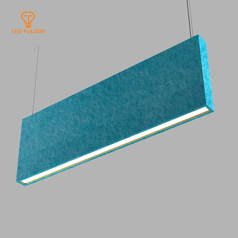 Sound absorbing NRC 0.85 pendant mount Acoustic Panel led Light For open office