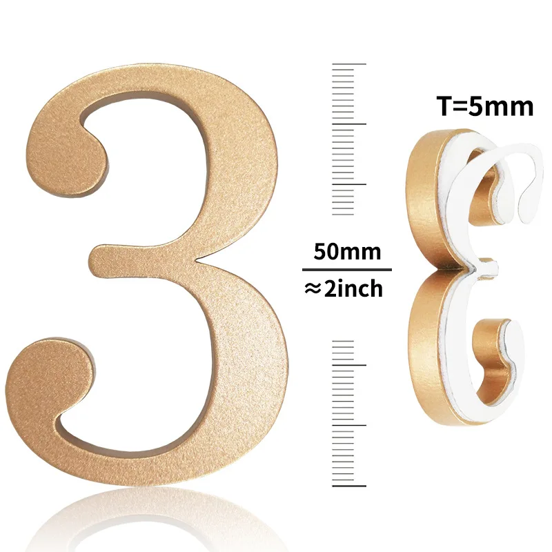 House Number Floating Metal Home  Hotel Door Outdoor Address Sign Plates House Numbers