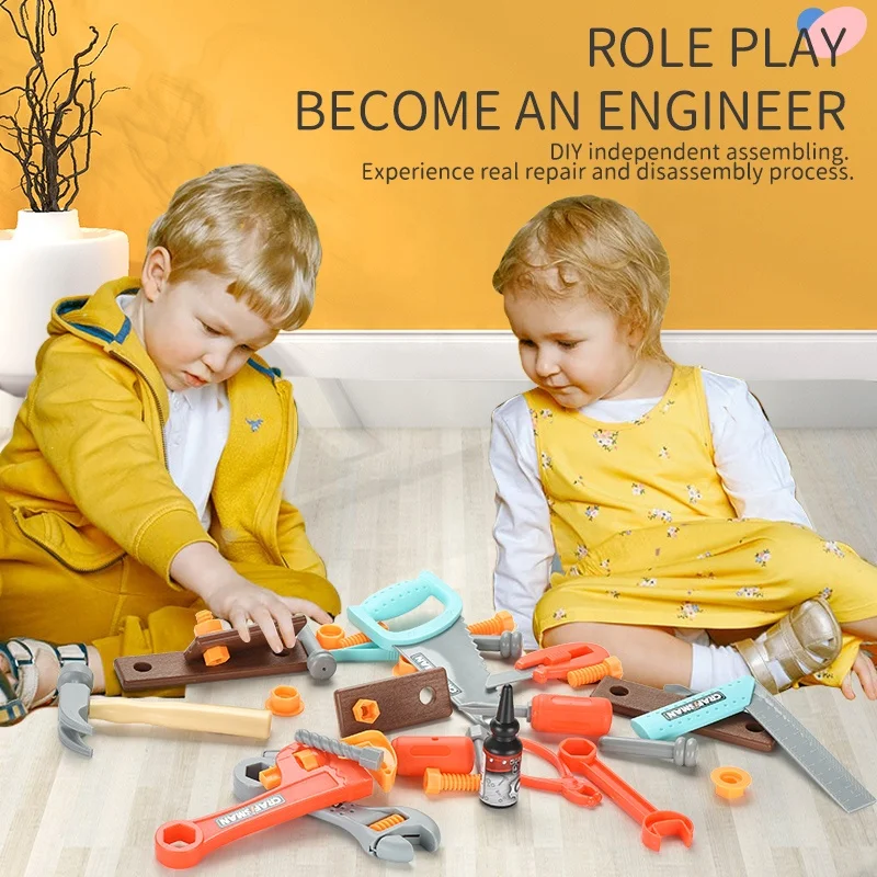 Детский игровой домик, пластиковый мастерский инструмент, игрушки для мозга и рук