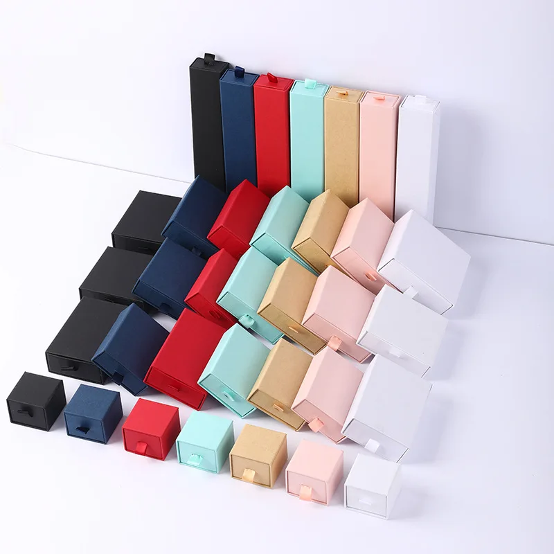 Mini Personalized Jewelry Boxes Packaging With Logo For Bracelet Necklace Ring