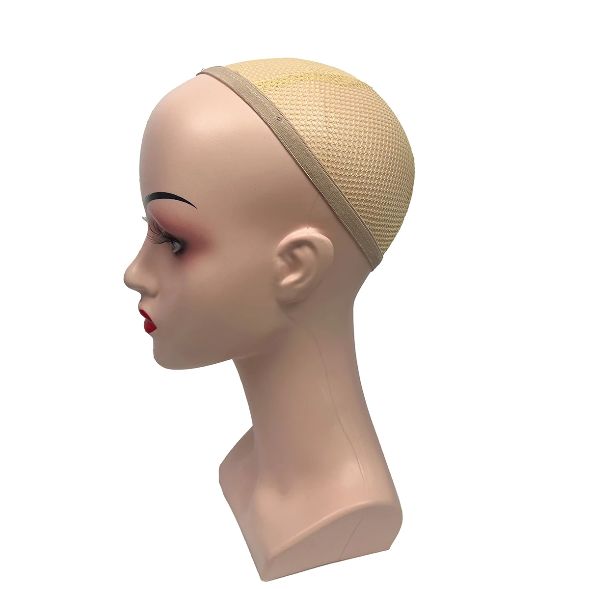 Female Human Hair Head Mannequin Plastic Material Model With Shoulder Wigs Display