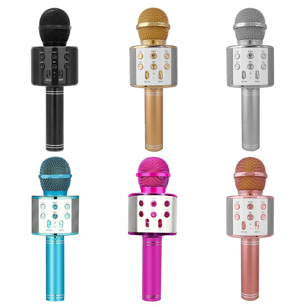 WS858 Wireless USB microphone professional condenser karaoke mic Mini Multi-function  Portable Wireless Microphone