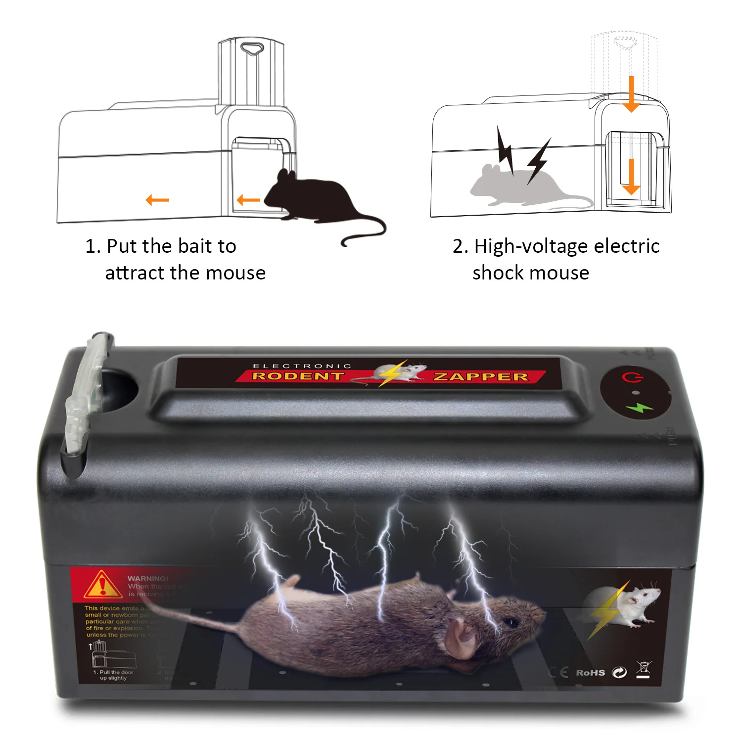 GH-190D High Voltage Indoor Electronic Mouse Trap Dinning-Room Used Rat Killer Pest Control