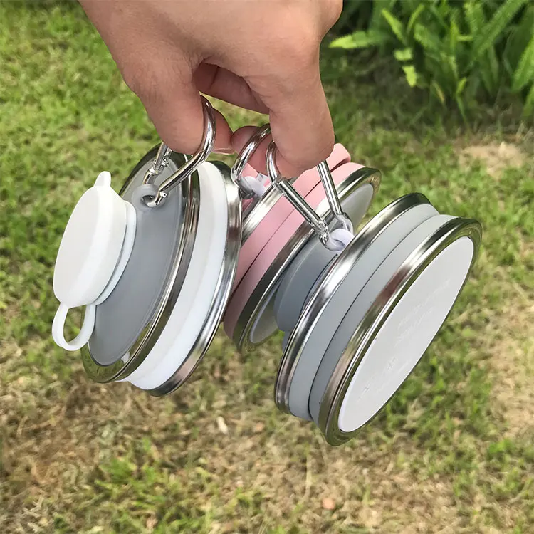 Free sample  Ecofriendly Sport Drinkware Shaker Protein Cycling Water Bottle Bpa Free Foldable Bottle Silicon Collapsible