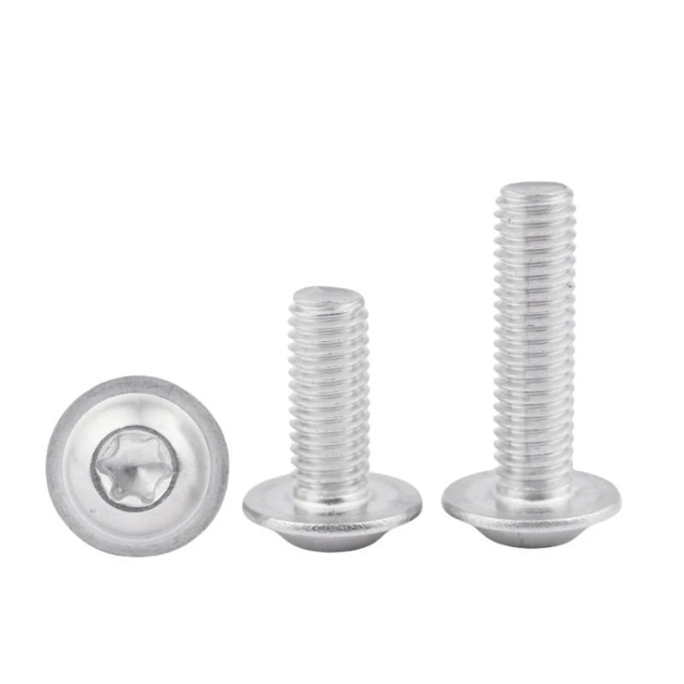 M2.5 M3 M4 M5 M6 M8 ISO7380.2 Stainless Steel 304 Machine Torx Flange Button Head Screws