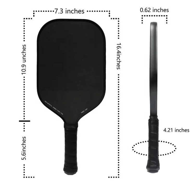 Popular new arrival custom thermoformed T700 raw carbon fiber pickleball paddle