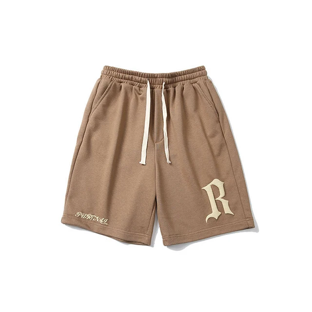 NO MOQ OEM Puff Print Custom Men Jogging Shorts Set