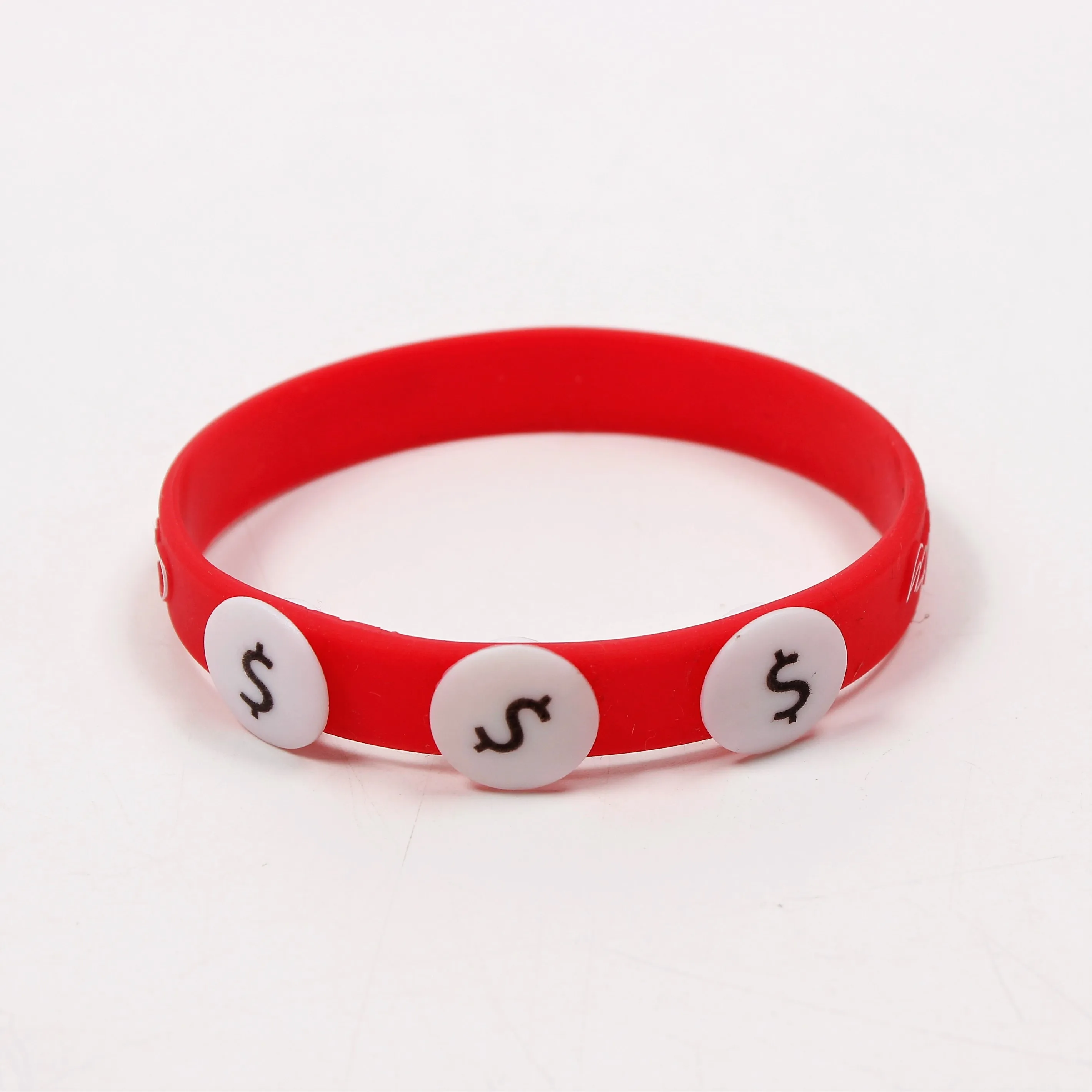 Wholesale Unisex Holes Bracelet Silicone Wristband With Charms New Design Soft