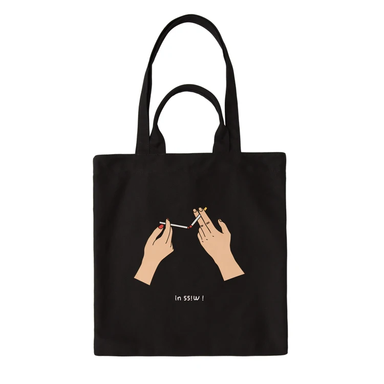 High quality wholesales costom white shopping handled canvas bag