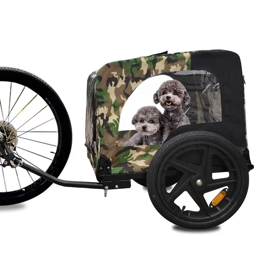 Pet Bike Trailer Bicycles Dog Trailer Folding Camper Trailer Pet Cart Bicycle Wagon Cargo Carrier Attachment For Travel
