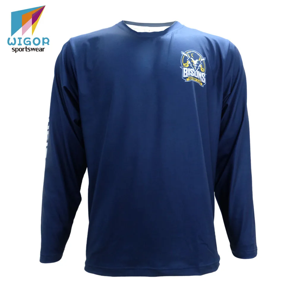 Микро-мягкие волокна узкого кроя Полный сублимации изготовленная на заказ Мужская футболка с длинным рукавом, сдавливающие футболки