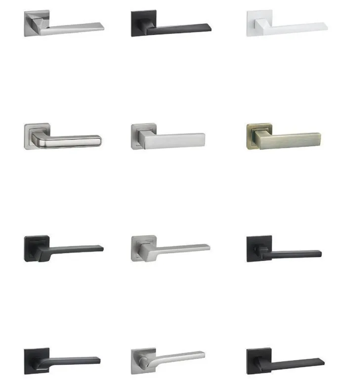 Hot modern black circular lever door handles hotel applications such as wholesale price door handles