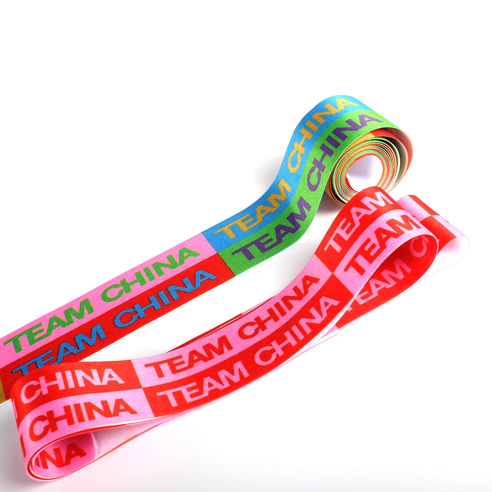 Good Price Polyester Tape Textile Accessories Printed Elastic Polyester Webbing Gift Wrap Webbing Strap