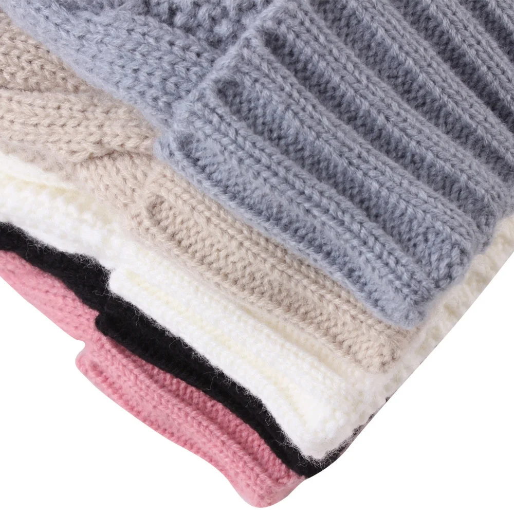 custom logo pom pom beanie Autumn Winter Acrylic Slouchy Hip-Hop keep warm Beanie cap knit beanie