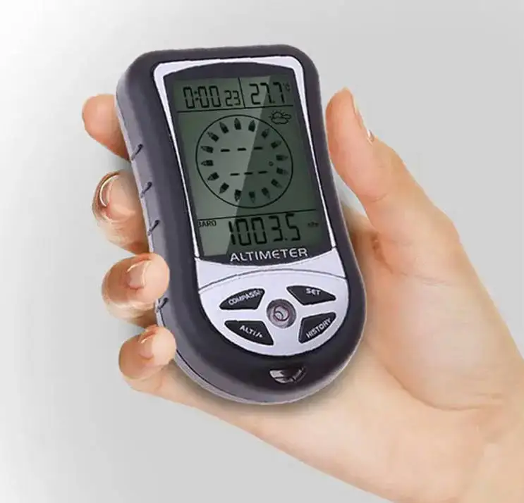 Eight-in-One Handheld Electronic Compass Altimeter, Outdoor Sports Altimeter Barometer