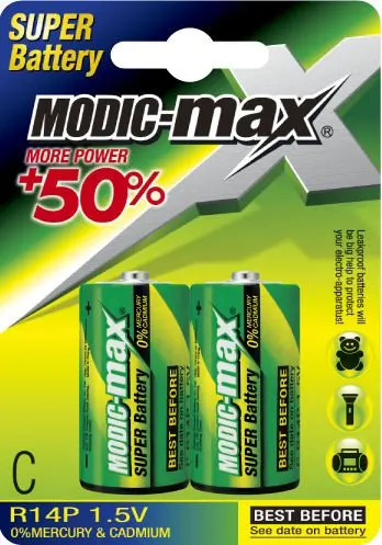 Zinc Carbon Battery  SUPER HEAVY DUTY R14 C SIZE