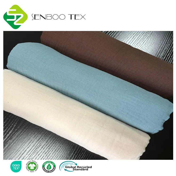GOTS Certified 100% Organic Cotton High Quality 3 Ply Gauze Woven Blanket Soft Lightweight Garments for Boys Girls 180gsm
