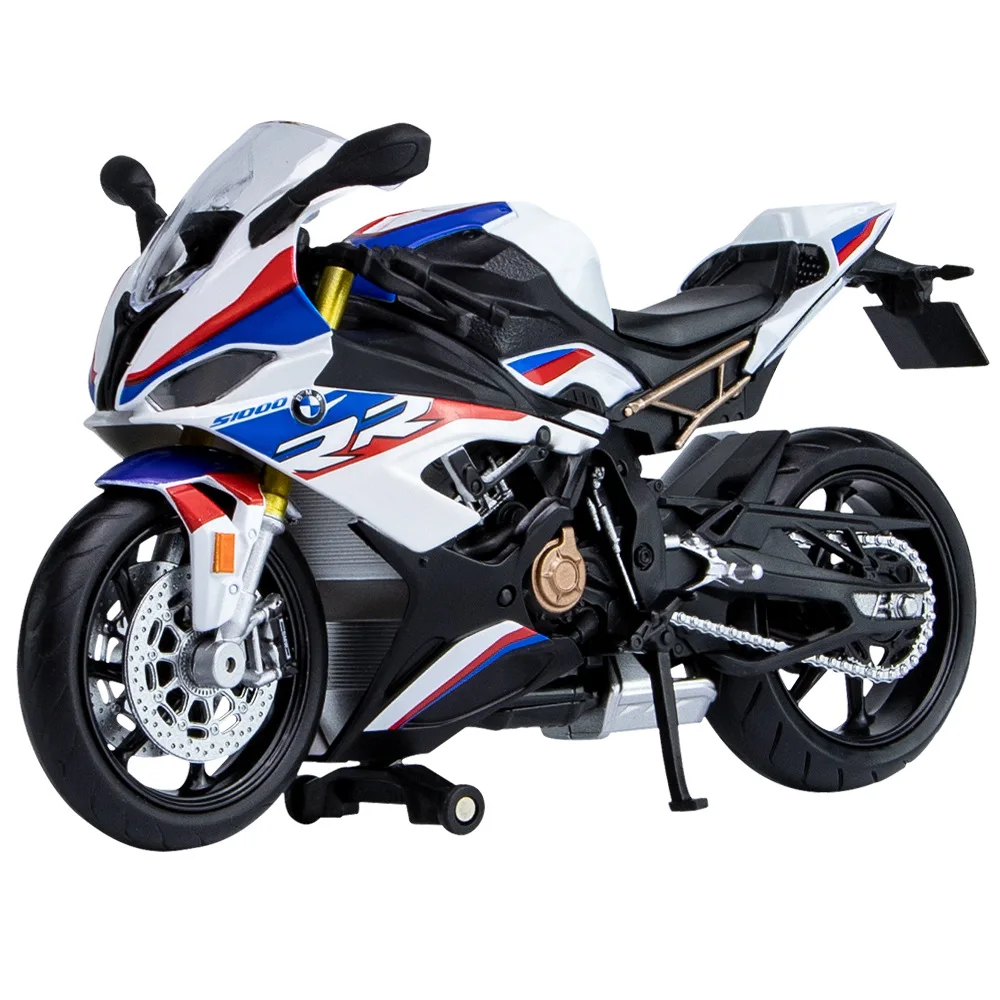 1:12 S1000RR 2021 Литая модель мотоцикла Коллекционная игрушечная машинка автобикопоглощающий внедорожник